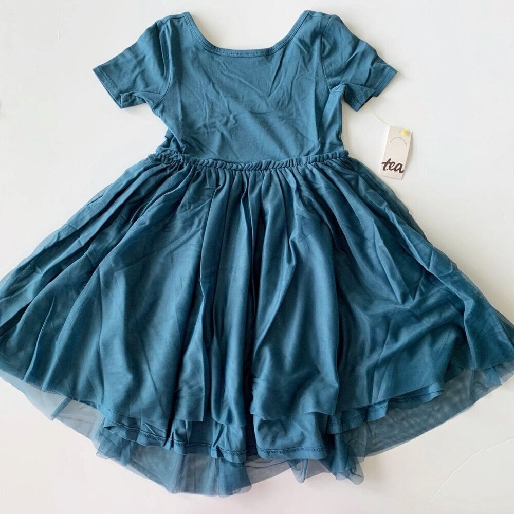 Tea Collection Teal Blue Twirl Dress